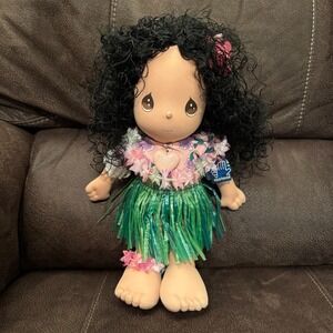 VTG Precious Moments Hawaiian Hula Girl Doll With Tags 1991 Applause